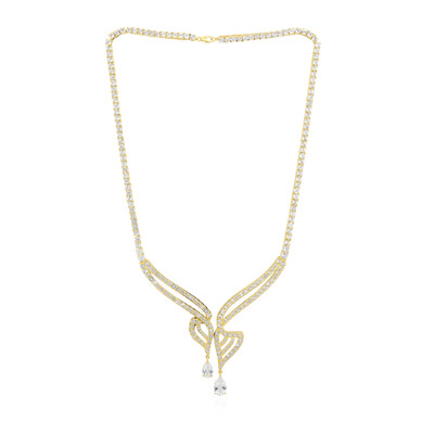 Weißer Topas-Silbercollier