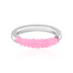 Pinkfarbener Opal-Silberring