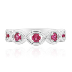 Pinkfarbener Spinell-Silberring