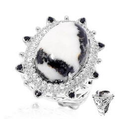 Zebra-Jaspis-Silberring (Dallas Prince Designs)