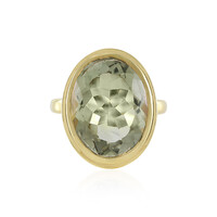 Grüner Amethyst-Silberring
