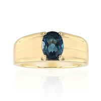 Londonblauer Topas-Goldring