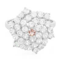 Padparadscha-Saphir-Silberring