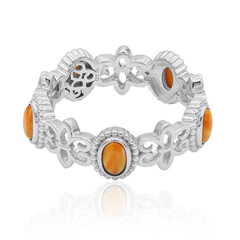 Orange Stachelauster-Silberring (Dallas Prince Designs)