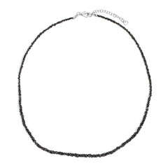 Schwarzer Diamant-Silberhalskette