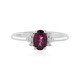 Magenta-Granat-Silberring