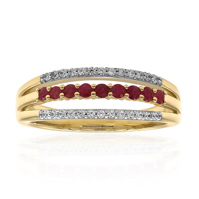 Roter Beryll-Goldring