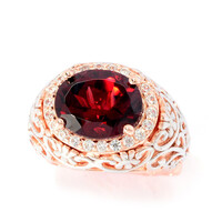 Mosambik-Granat-Silberring (Dallas Prince Designs)
