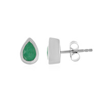 Socoto-Smaragd-Silberohrringe