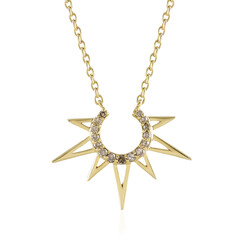 I2 Champagner-Diamant-Silbercollier
