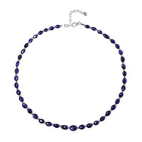 Blauer Bemainty-Saphir-Silberhalskette