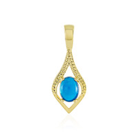 Äthiopischer Blauer Opal-Silberanhänger