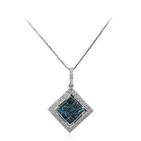 Blauer SI2 Diamant-Goldhalskette (CIRARI)