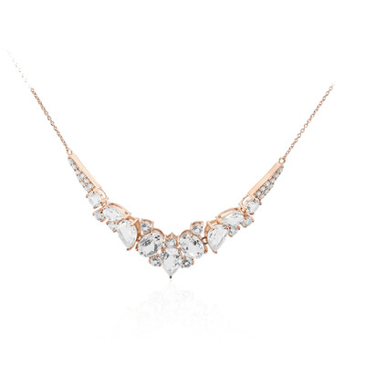 Weißer Topas-Silbercollier