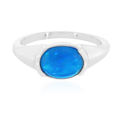Neonblauer Opal-Silberring