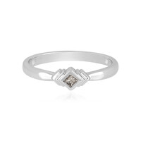 I2 Schokoladen-Diamant-Silberring