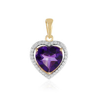 Sambia-Amethyst-Goldanhänger