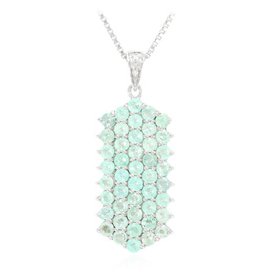 Paraiba-Turmalin-Silberhalskette