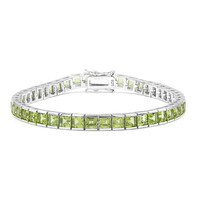 Burmesischer Peridot-Silberarmband