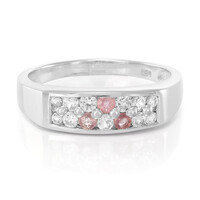 Padparadscha-Saphir-Silberring