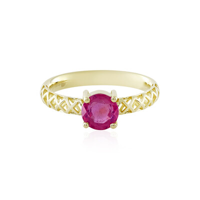 Pinkfarbener Madagaskar-Saphir-Goldring (Ornaments by de Melo)