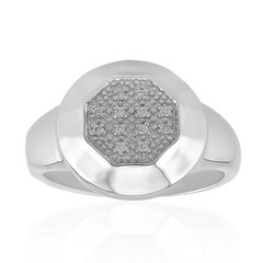 SI1 (G) Brillant-Herren-Silberring