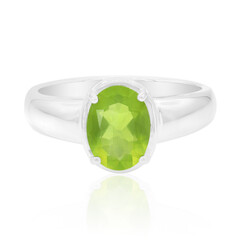 Brasilianischer Grüner Opal-Silberring