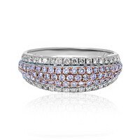 Pinkfarbener I1 Diamant-Goldring (CIRARI)