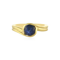Blauer Stern-Saphir-Silberring