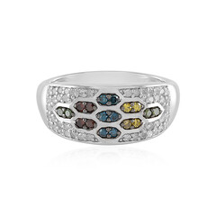 I3 Diamant-Silberring