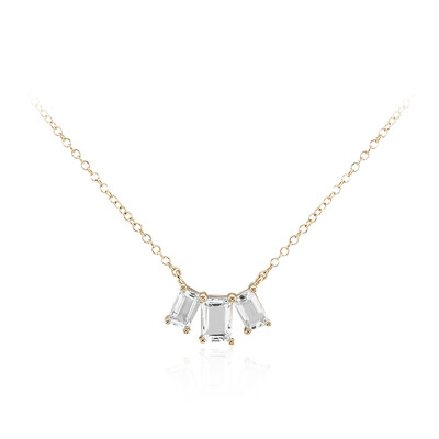 Weißer Topas-Silbercollier
