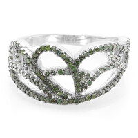 Fancy-Diamant-Silberring