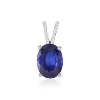 Blauer Madagaskar-Saphir-Silberanhänger