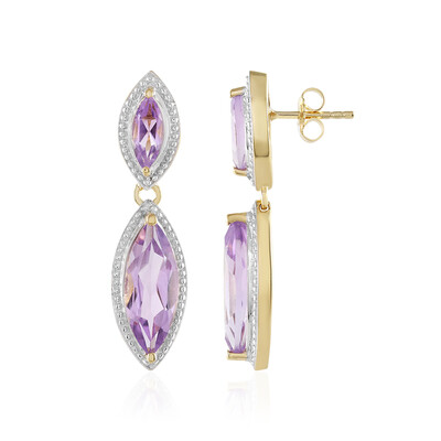 Lavendel-Amethyst-Silberohrringe