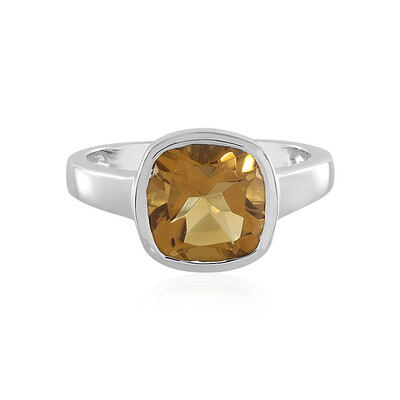 Champagner-Quarz-Silberring (MONOSONO COLLECTION)