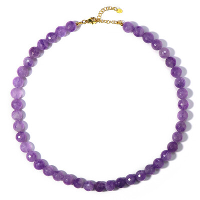 Lavendel-Amethyst-Silberhalskette