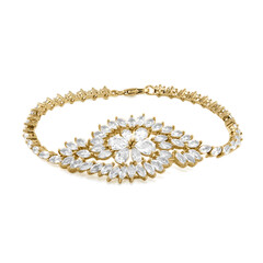 Weißer Topas-Silberarmband