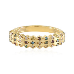 I3 Diamant-Silberring
