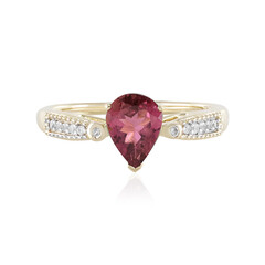 Brasilianischer Pinkfarbener Turmalin-Goldring