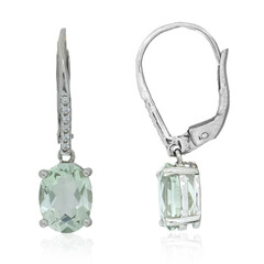 Grüner Amethyst-Silberohrringe