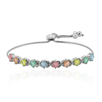 Pastell-Quarz-Silberarmband