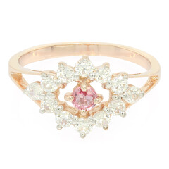 Padparadscha-Saphir-Silberring