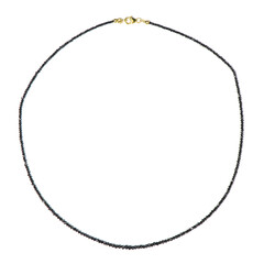 Schwarzer Diamant-Goldhalskette