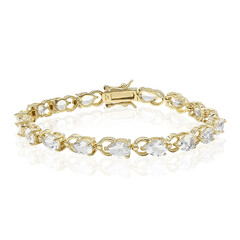 Weißer Topas-Silberarmband