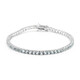 Himmelblauer Topas-Silberarmband