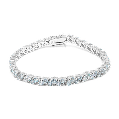 Himmelblauer Topas-Silberarmband
