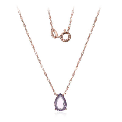 Lavendel-Amethyst-Silbercollier