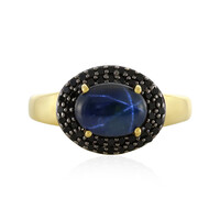 Blauer Stern-Saphir-Silberring