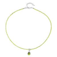 Peridot-Silberhalskette