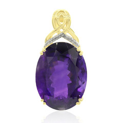 Sambia-Amethyst-Goldanhänger
